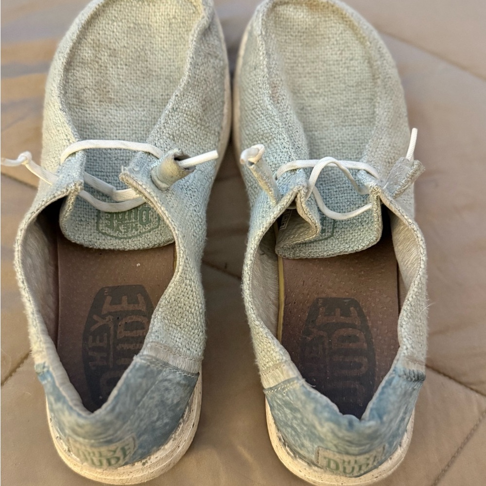 Hey Dude Women's Light Blue Loafers